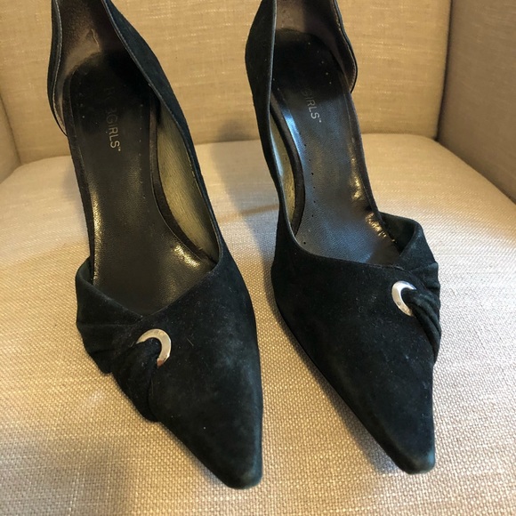 - Black Suede BCBG Dress heels - Picture 2 of 2